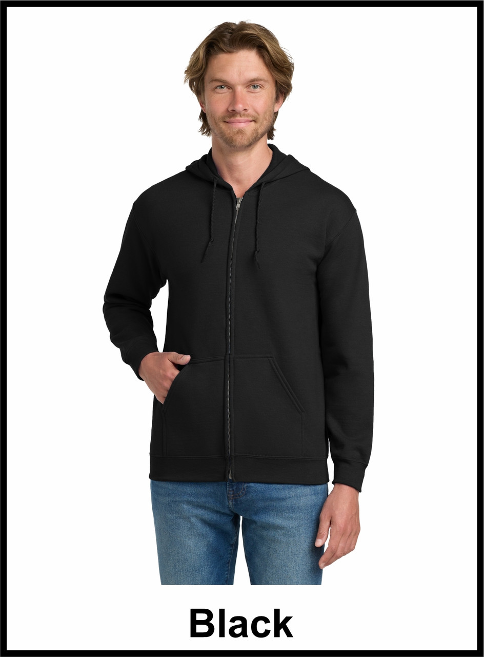 Black Zipped Hooded