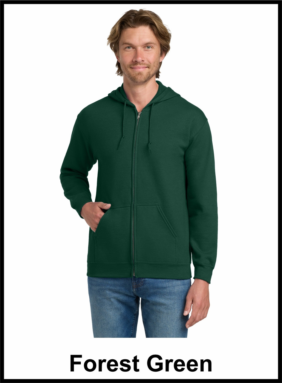 Forest Green Zipped Hooded