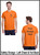 Custom Printed, Safety Orange T-Shirts, Left Chest and Full Back, One Color
