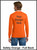 Custom Printed, Safety Orange Long sleeve T-Shirts, Full Back , One Color