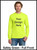 Custom Printed, Safety Green Long sleeve T-Shirts, Full Front, One Color