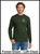 Custom Printed, Forest Green Long sleeve T-Shirts, Left Chest , One Color