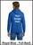 Custom Printed,  Royal Blue Zipped Hooded , Full Back, One Color