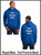 Custom Printed, Royal Blue Hooded, Full Front and Full Back, One Color