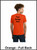 Custom Printed, Orange Youth T-Shirts, Full Back, One Color
