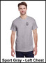 Custom Printed, Sport Gray T-Shirts, Left Chest, One Color