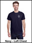 Custom Printed, Navy T-Shirts, Left Chest, One Color