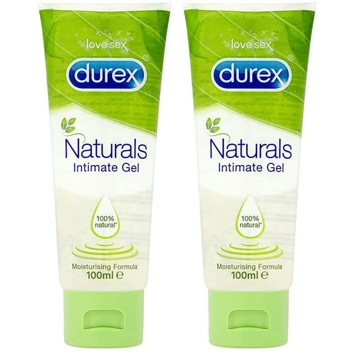 Durex Naturals Intimate Gel Condom Friendly Lubricant 100ml 2 Tubes - Liquid