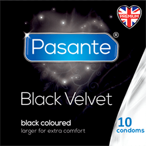 Pasante Black Velvet Coloured Condoms 1 Condom (trial) Black - Black