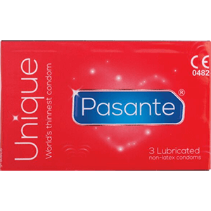 Pasante Unique Latex Free Thin Condoms 3 Condoms - Thin