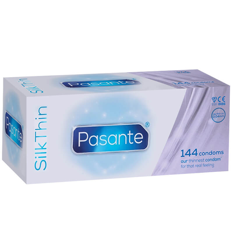 Pasante Silk Thin Condoms Bulk Packs 864 Condoms - Thin