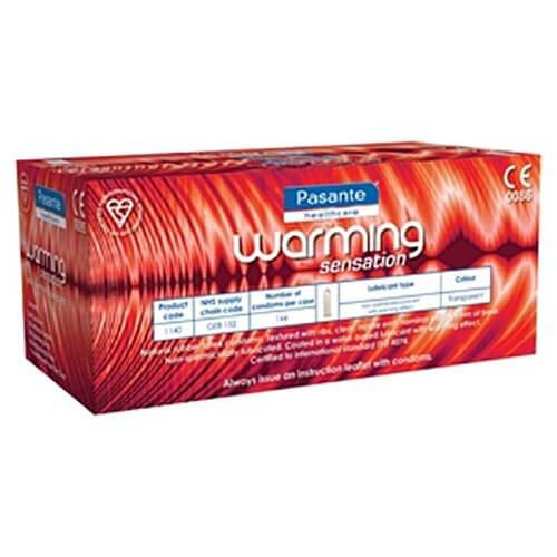 Pasante Warming Sensation Condoms Bulk Packs 144 Condoms - Warming