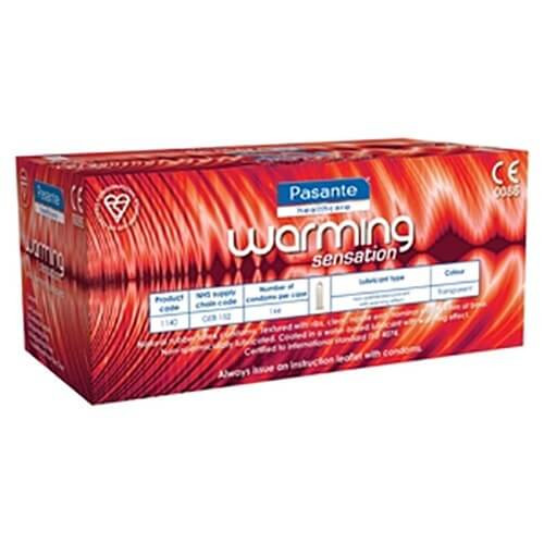 Pasante Warming Sensation Condoms Bulk Packs 864 Condoms - Warming