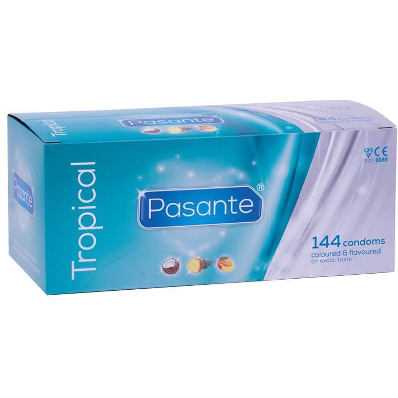 Pasante Tropical Flavoured Condoms Bulk Packs 864 Condoms - Flavoured