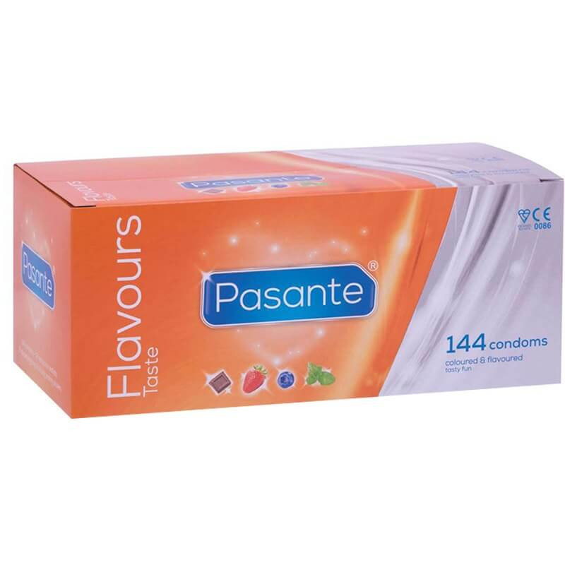 Pasante Taste Flavours Condoms Bulk Packs 144 Condoms - Flavoured