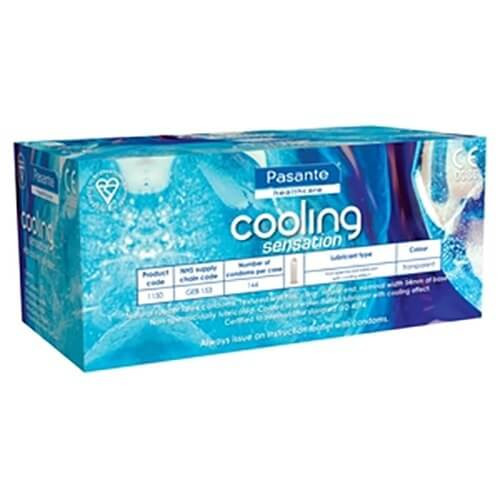 Pasante Cooling Sensation Condoms Bulk Packs 144 Condoms - Textured