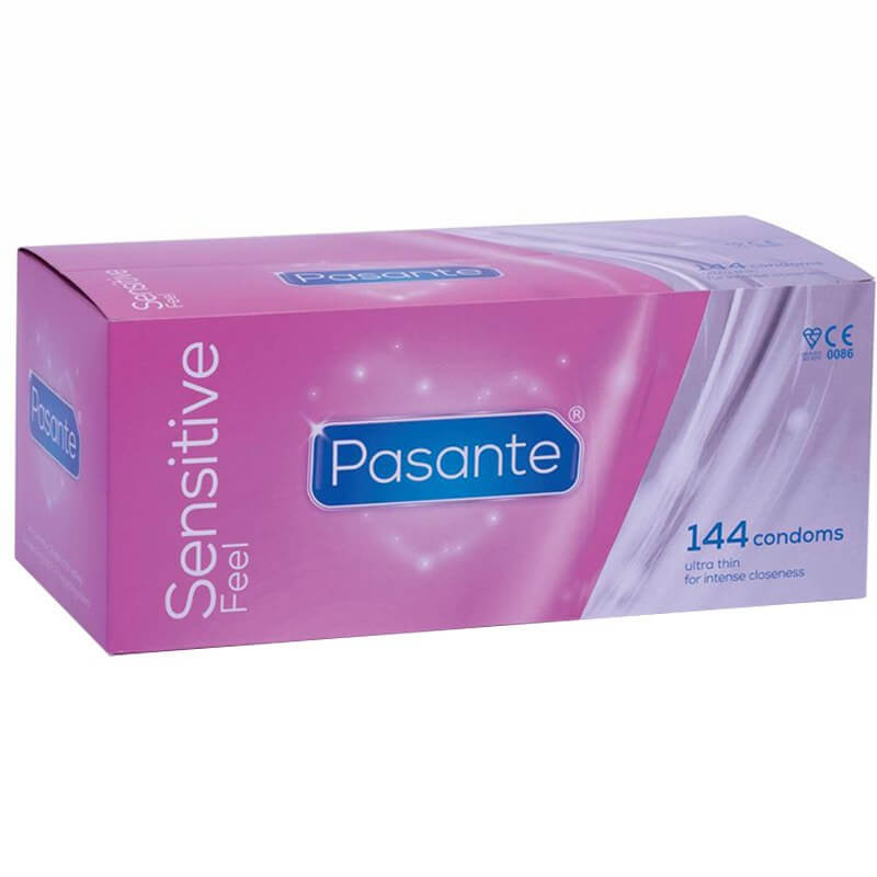Pasante Sensitive Thin Condoms Bulk Packs 144 Condoms - Thin