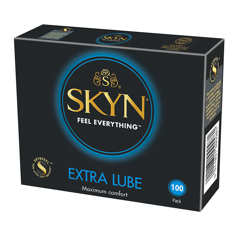 Skyn Extra Lubricated Condoms Bulk Packs 100 Condoms - Extra Lubrication