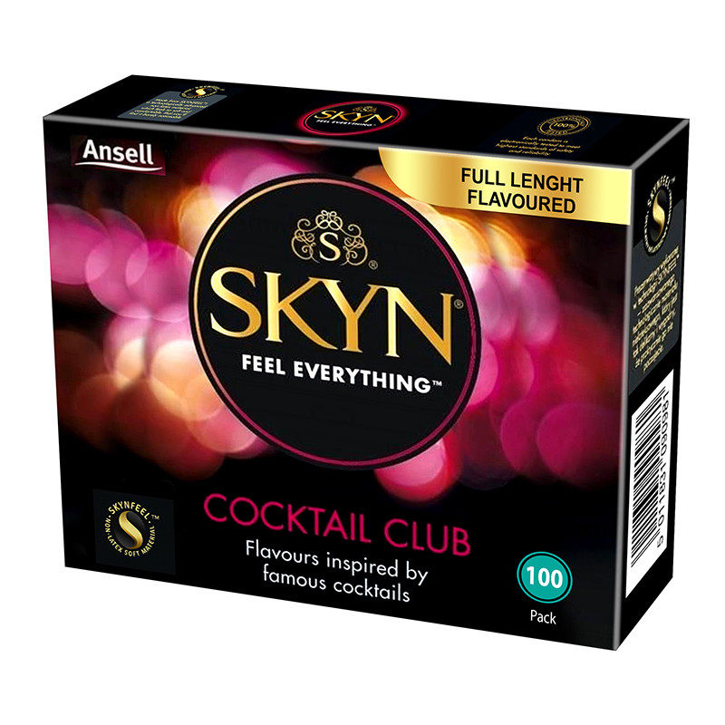 Skyn Cocktail Club Flavoured Condoms Bulk Packs 100 Condoms - Non Latex