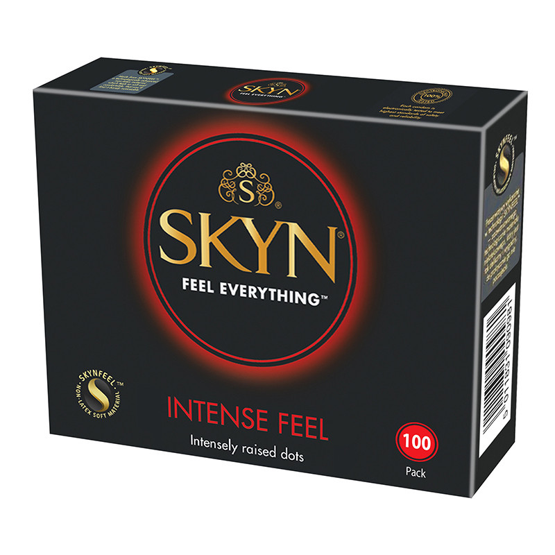 Skyn Intense Feel Latex Free Textured Condoms Bulk Packs 100 Condoms - Non Latex