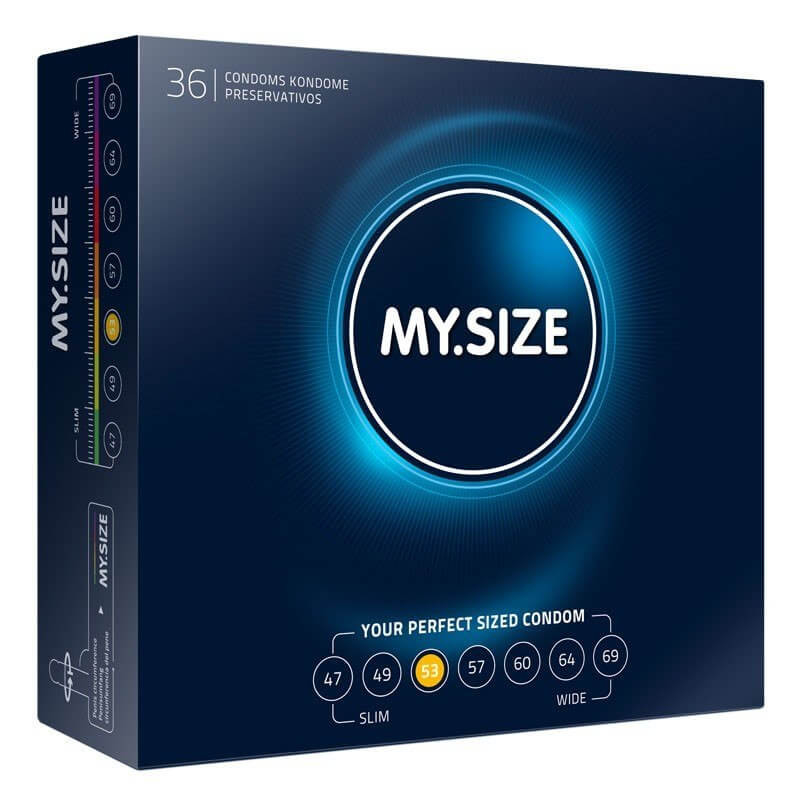 My Size 53mm Regular Condoms Bulk Packs 72 Condoms - Natural