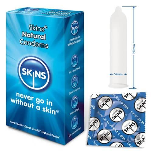 Skins Natural Regular Condoms Bulk Packs 500 Condoms - Natural