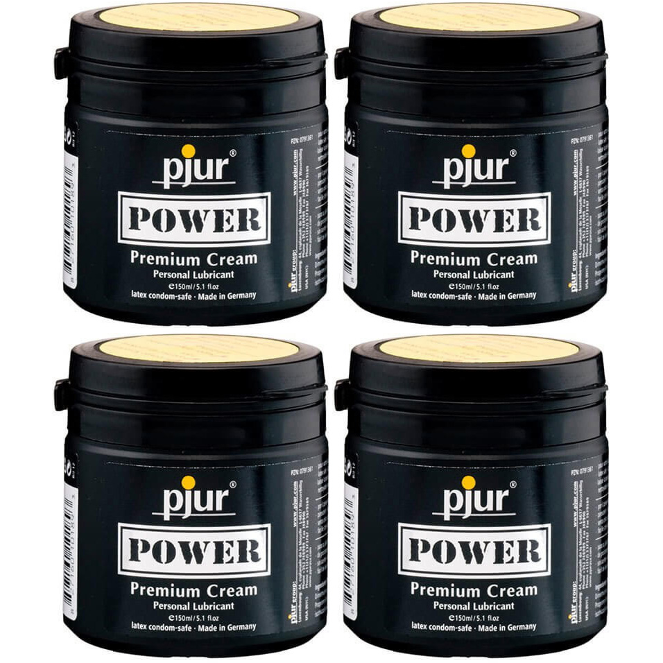 Pjur Power Cream Lubricant 150ml 4 Tubs - Liquid