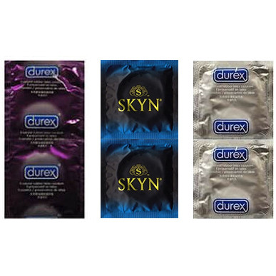 Extra Lubricated Condoms Trial Pack (6 Pack) Various - Extra Lubrication