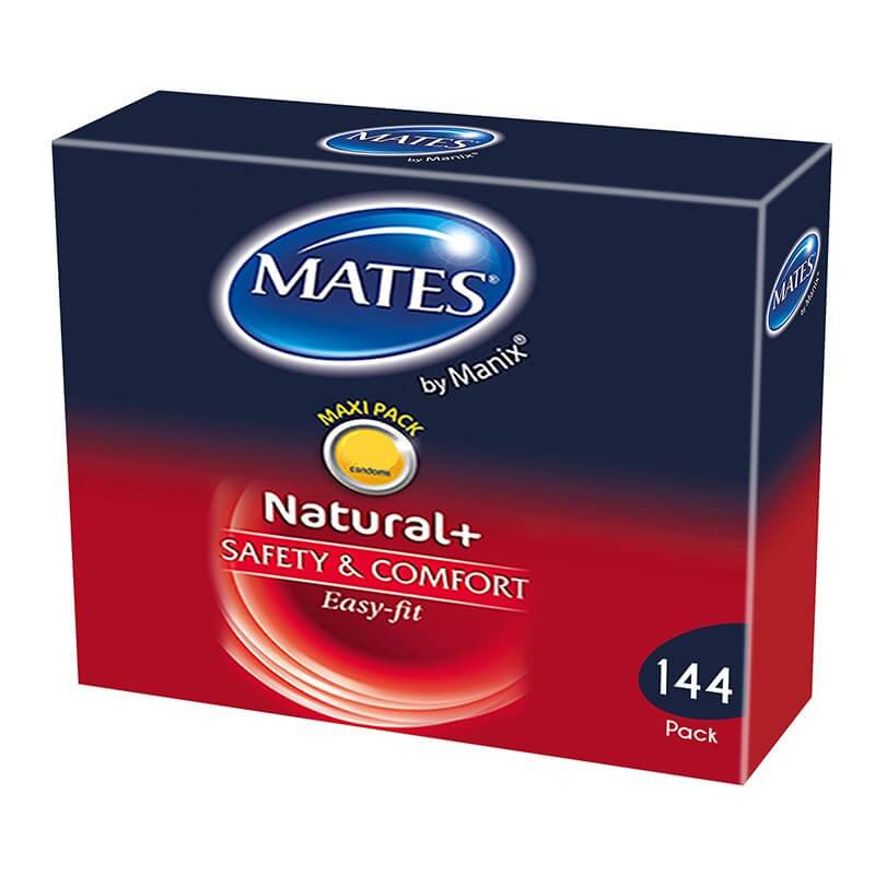 Mates Natural Regular Condoms Bulk Packs 864 Condoms - Natural