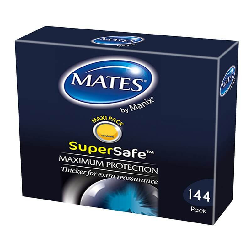 Mates Super Safe (Protector) Condoms Bulk Packs 144 Condoms - Extra Safe