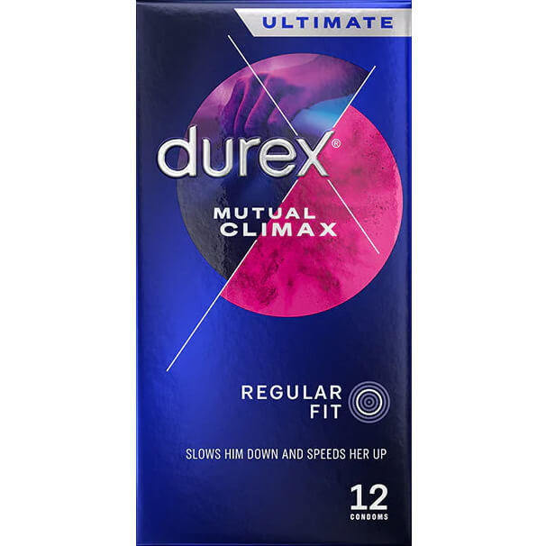 Durex Mutual Climax Delay Textured Condoms (Durex Performax Intense) 36 Condoms - Textured