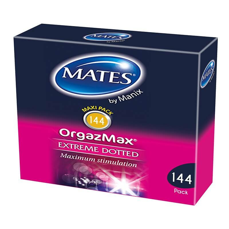 Mates Orgazmax Extreme Dotted Condoms Bulk Packs 864 Condoms - Textured