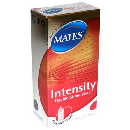Mates Intensity Ribbed & Dotted Textured Condoms 40 Condoms - Textured