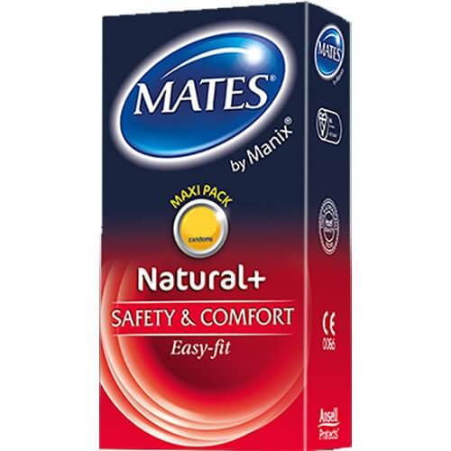 Mates Natural Regular Condoms 20 Condoms - Natural