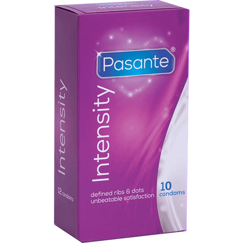 Pasante Intensity Ribs & Dots Textured Condoms 24 Condoms - Textured