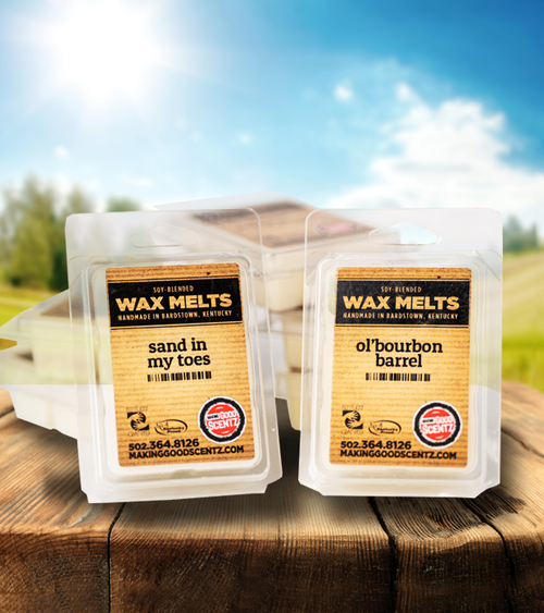 Hand Poured Soy Blended Candle Wax Melts made in Bardstown, Kentucky.