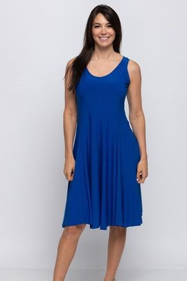 slim fit dress slacks Pleated Woven Fit and Flare Dress main image 0