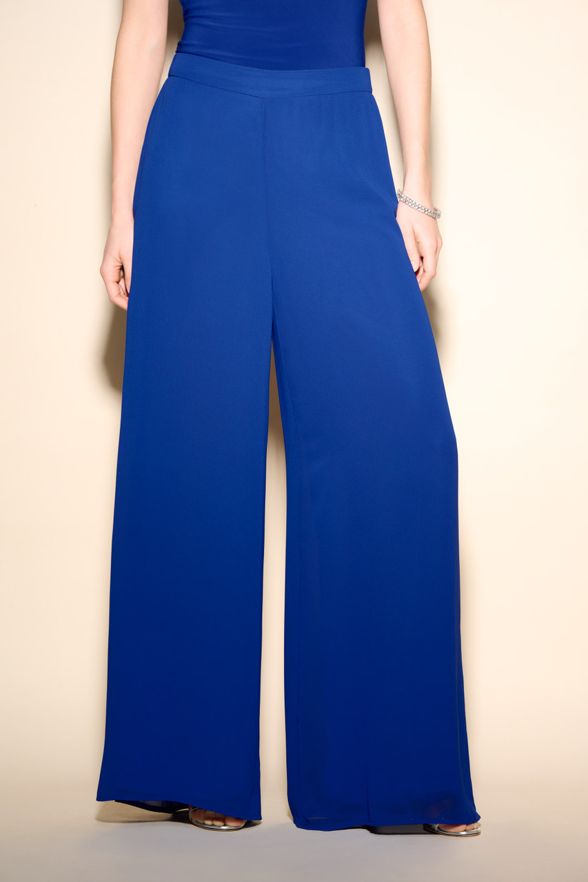 Evelyn Royal Blue Pleated Palazzo Pants | Italian Fashion Clothing — Shops  From Italy