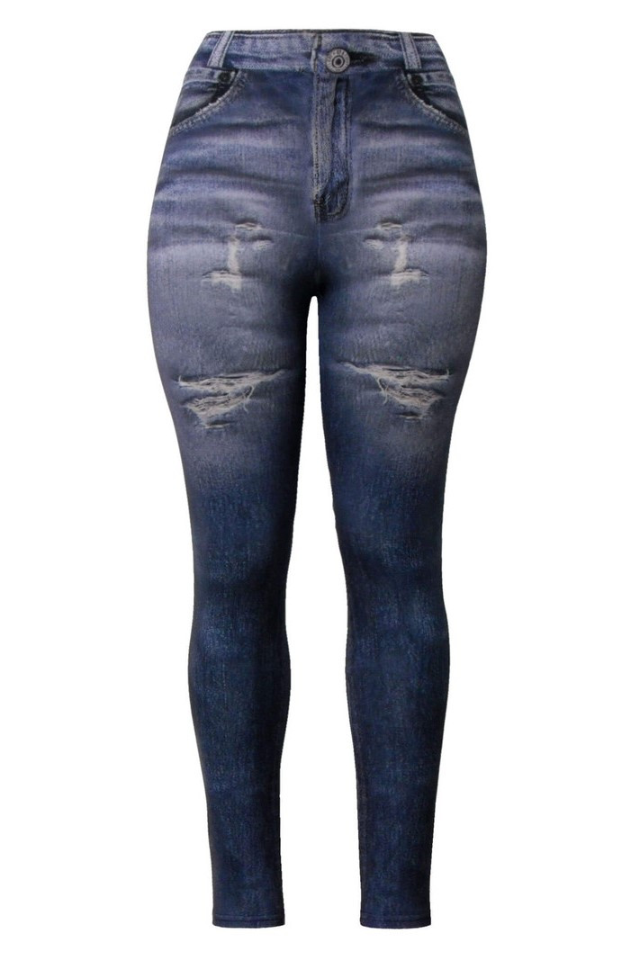 Faux Denim Leggings Jean Faux Denim Print Leggings Vita Boutique