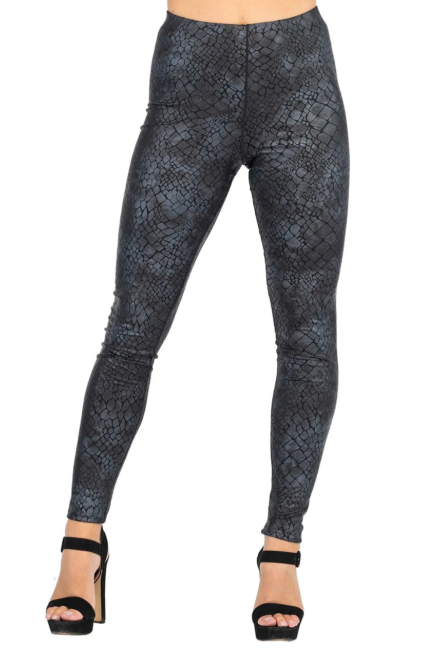 Crocodile Print Slim Leggings Vita Boutique - Main Image