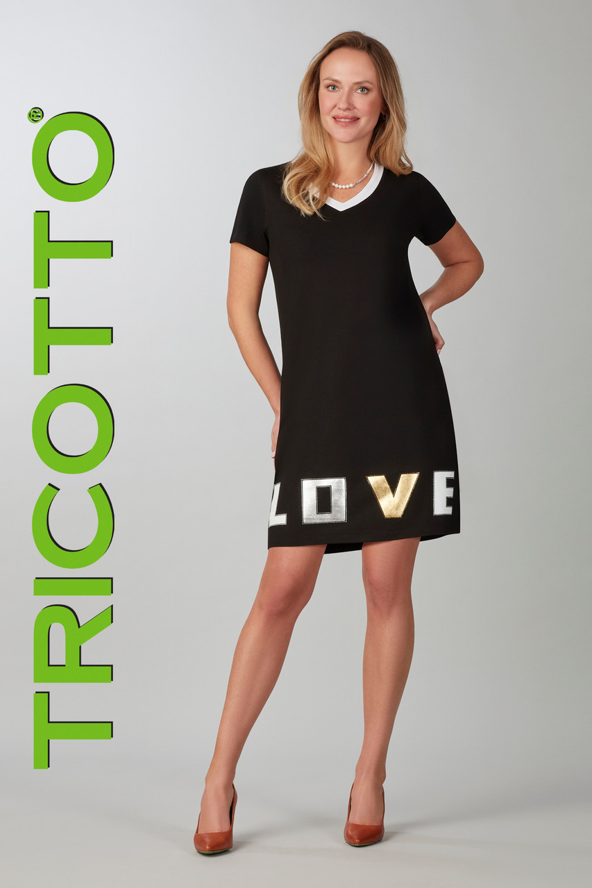 love t shirt dress Love T-Shirt Dress medium f24-t:black
