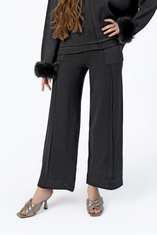 Front Seam Knit Pants - Vita Boutique