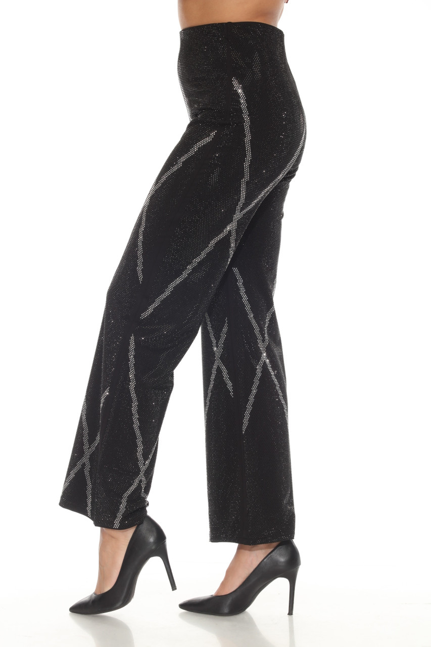 Rhinestone Pull-On Pants - Vita Boutique