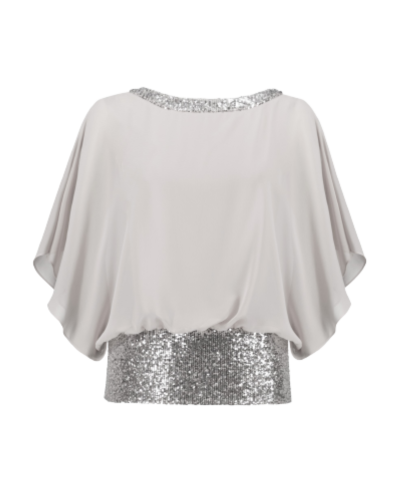 silver chiffon blouse