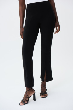Front of the High Rise Flared Pants from Joseph Ribkoff in the color black