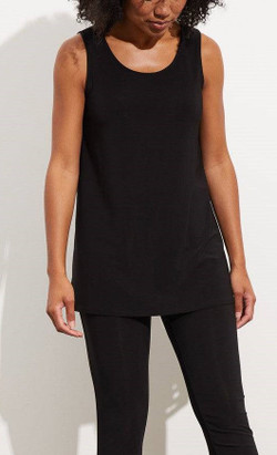 Front of the Tunic Tank from Liv in the color black