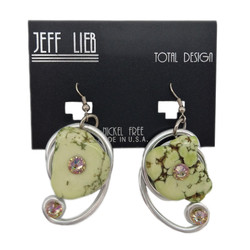 Front of the Green Stone Earrings SKU 22852 from Jeff Lieb