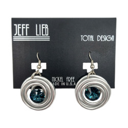Front of the Blue Gem Earrings SKU 972 from Jeff Lieb