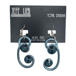 Front of the Blue Twist Wire Earrings SKU 22819 from Jeff Lieb