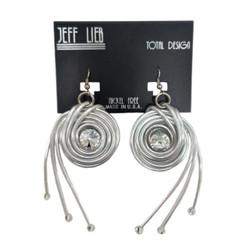 Front of the Silver Swirl Earrings from Jeff Lieb
